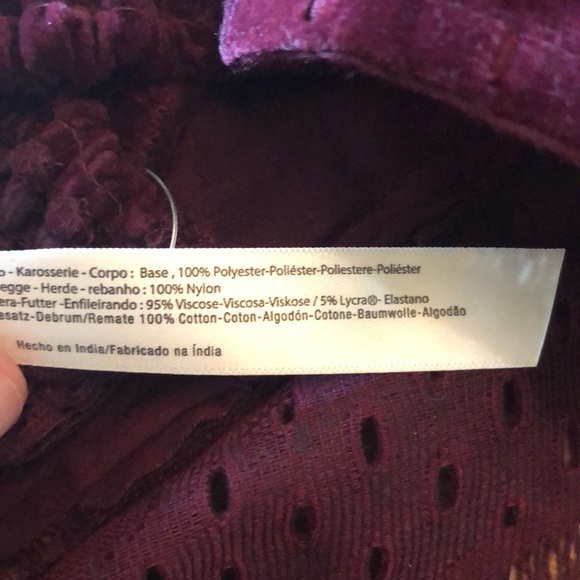 Free people Madonna Bralette color: wine - Picture 5 of 6